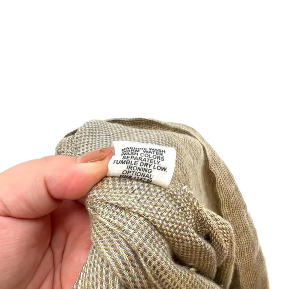 FLAX 100%‎ Linen Shift Dress Sleeveless Relaxed Fit Beige Tan Size XS - Picture 13 of 13